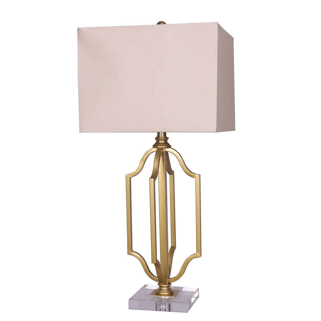 METAL 26" ABSTRACT TABLE LAMP, GOLD