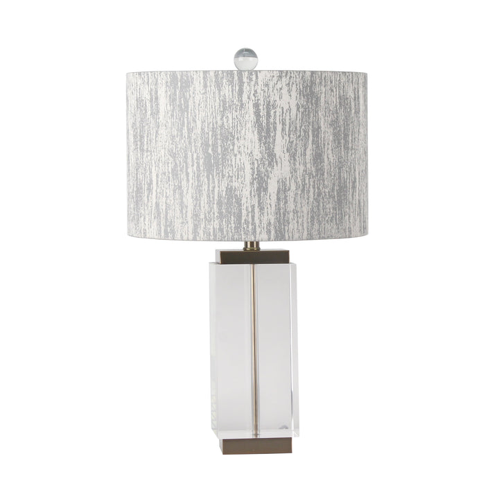 25"H METAL CRYSTAL TABLE LAMP