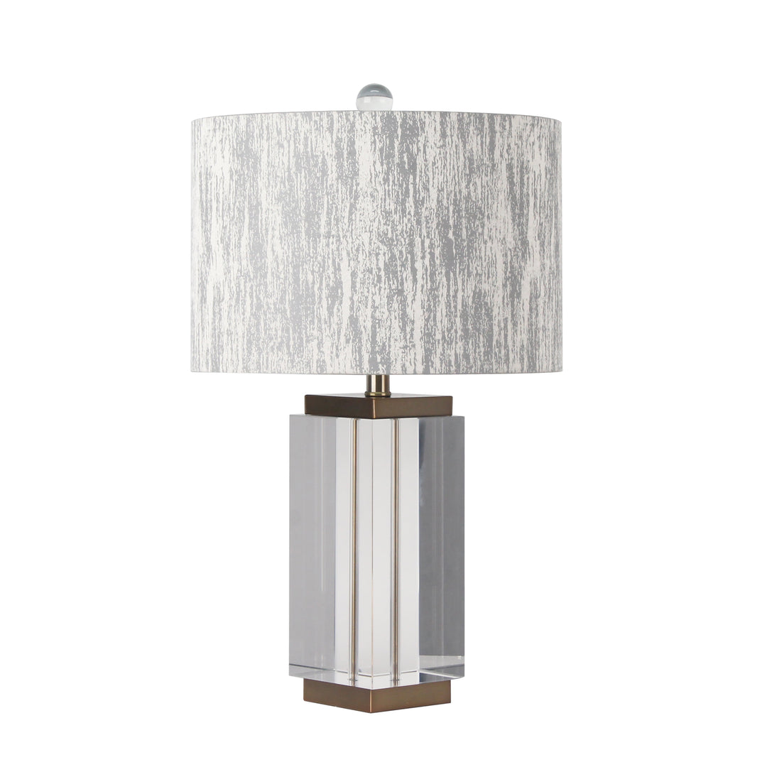 25"H METAL CRYSTAL TABLE LAMP