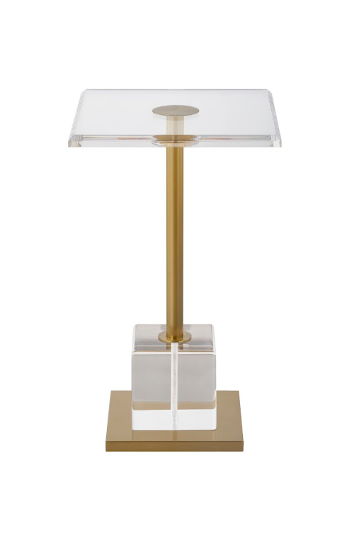 Gayna Brushed Brass End Table