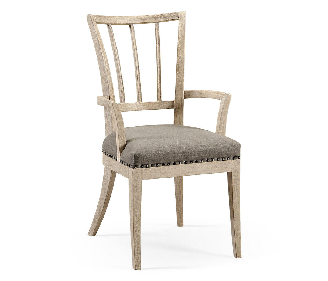 William Yeoward Collected - Country House Chic - Lucillo Washed Acacia Carver Arm Chair