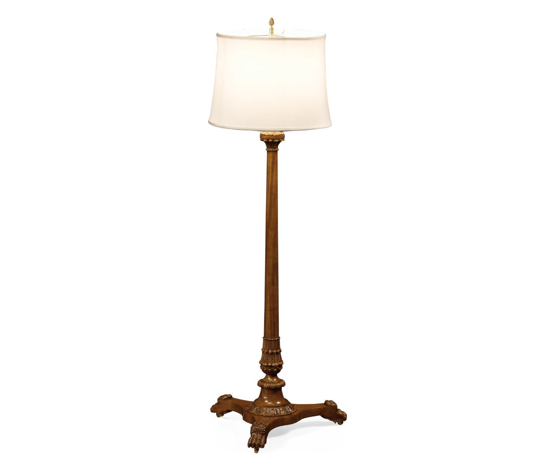 Churchman Collection - Neoclassical French Walnut Floor Lamp