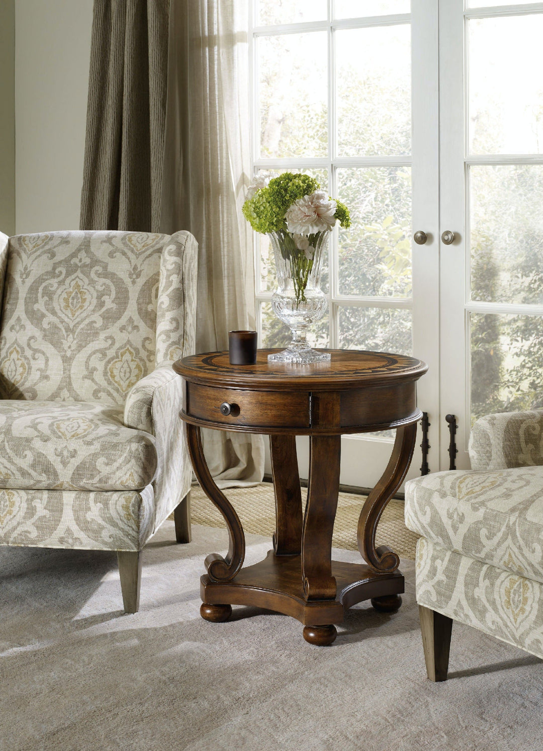 Archivist Round Accent End Table