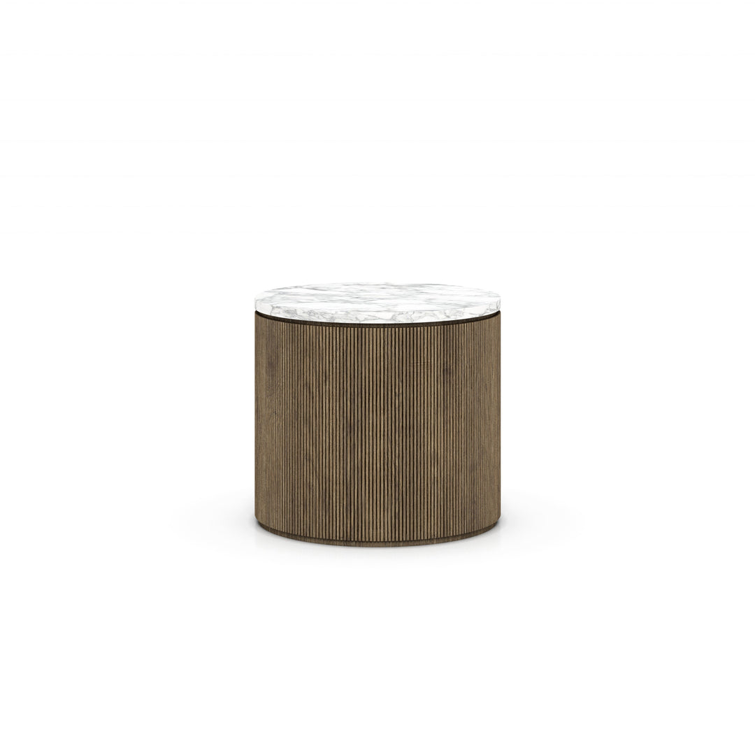 Natural Oak  Round Side Table  (variant color )