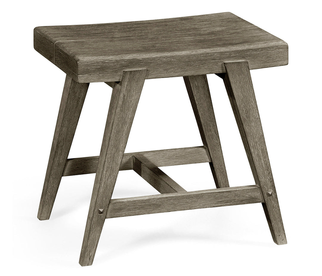 JC Outdoor - Hampton Collection - Small Rectangular Grey Stool