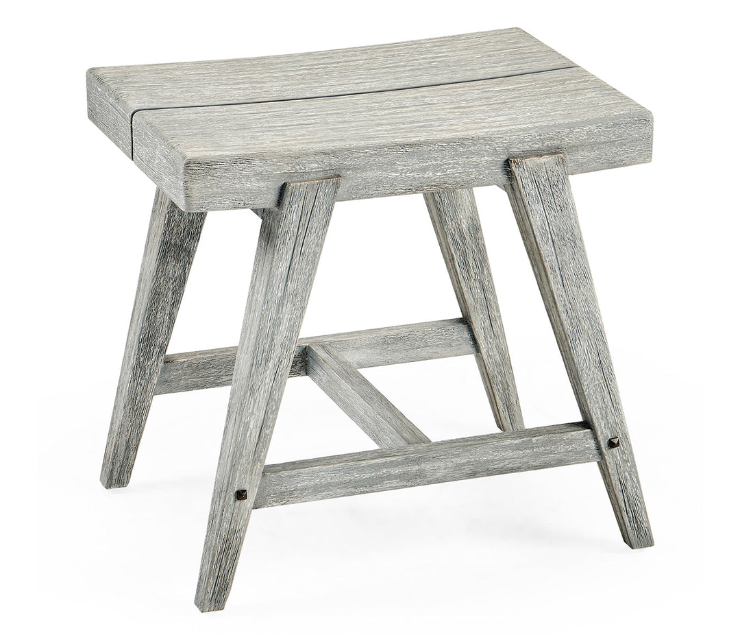 JC Outdoor - Hampton Collection - Small Rectangular Cloudy Grey Stool