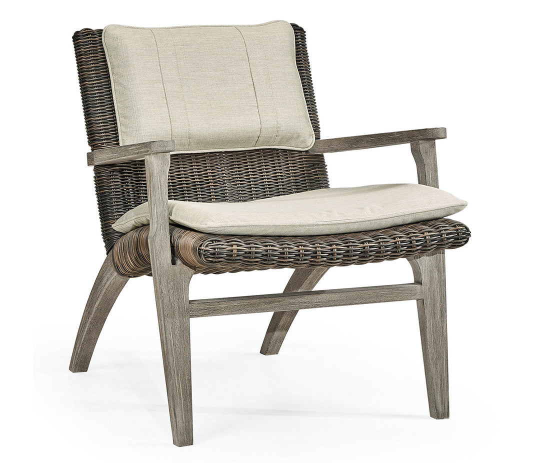 JC Outdoor - Hampton Collection - Hampton Grey & Rattan Lounge Chair