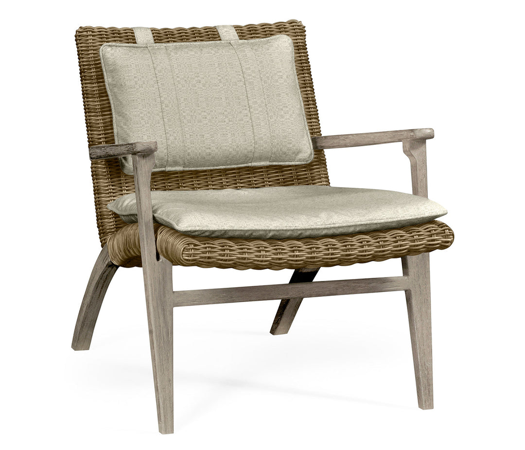 JC Outdoor - Hampton Collection - Hampton Navajo Sand & Rattan Lounge Chair