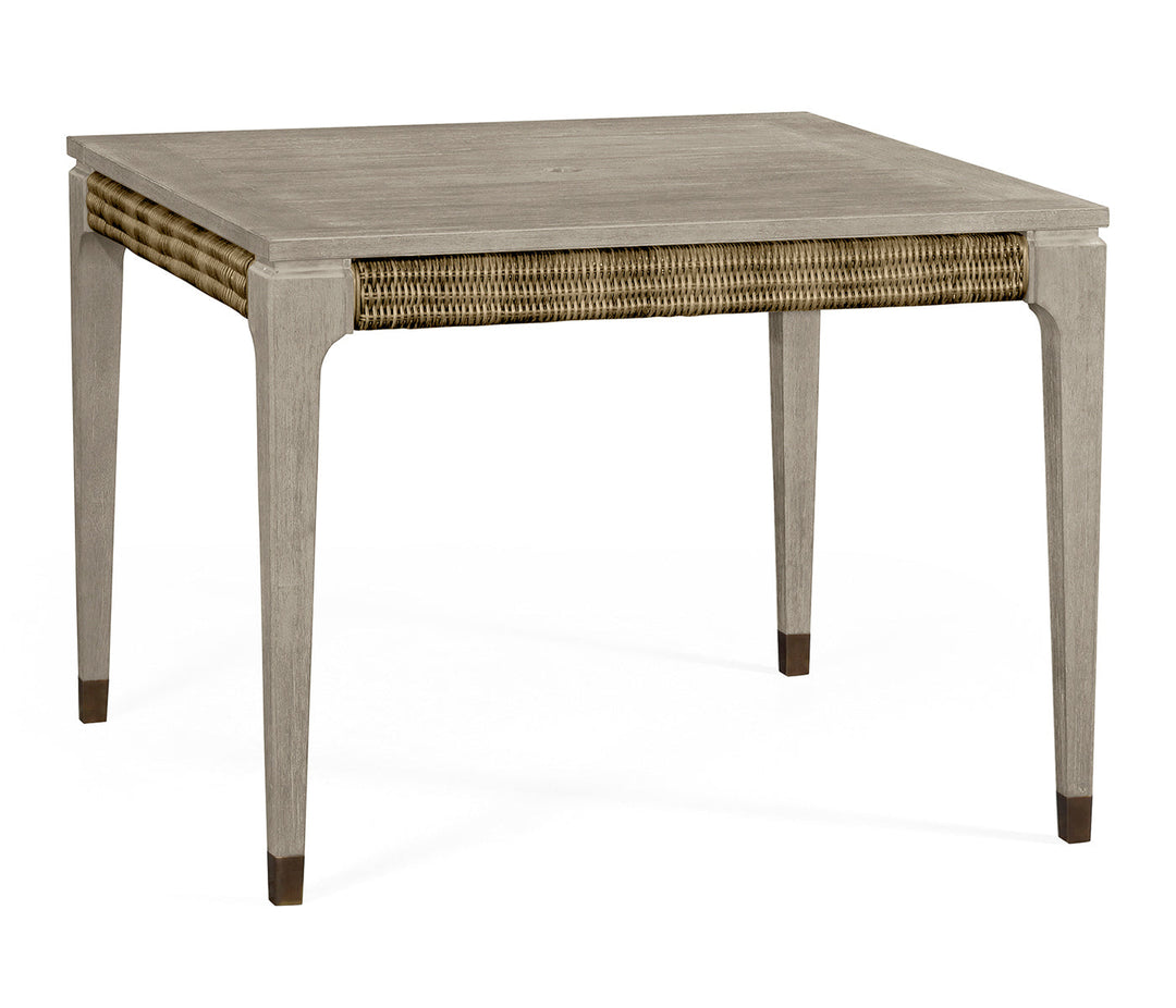 JC Outdoor - Hampton Collection - Square Navajo Sand & Rattan Dining Table