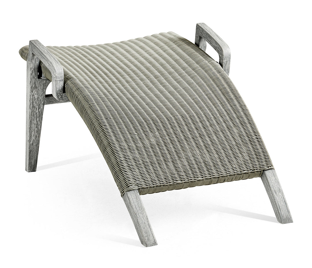 JC Outdoor - Hampton Collection - Foot Rest Only - Connects with Cloudy Grey & Rattan Lounge Chair 550008-PLG