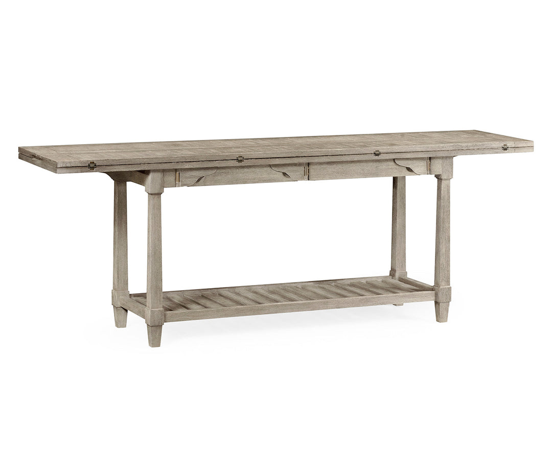 JC Outdoor - Hampton Collection - Rectangular Navajo Sand & Antique Brass Hunt Table