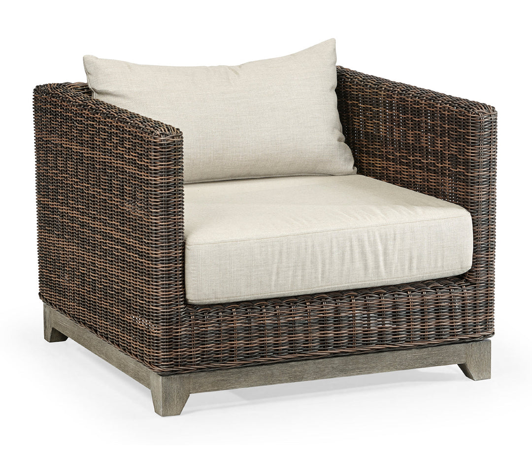 JC Outdoor - Hampton Collection - Grey & Rattan Chair