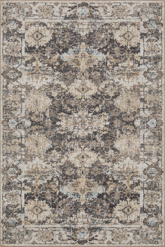 Abstract rug in shades of beige and brown