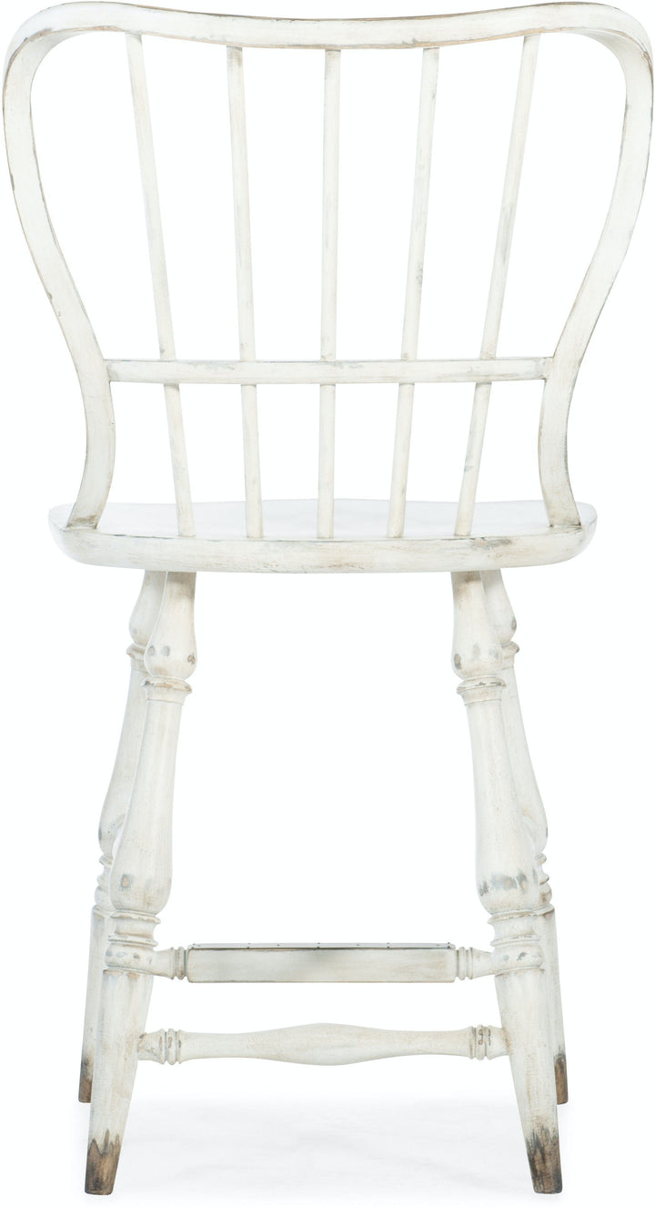 Ciao Bella Spindle Back Counter Stool-White