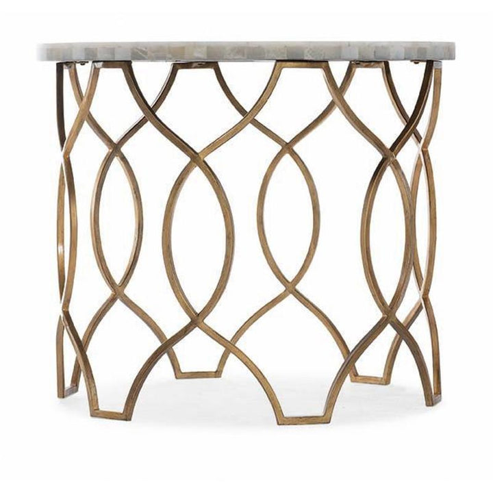 Melange Corrina Round Lamp Table