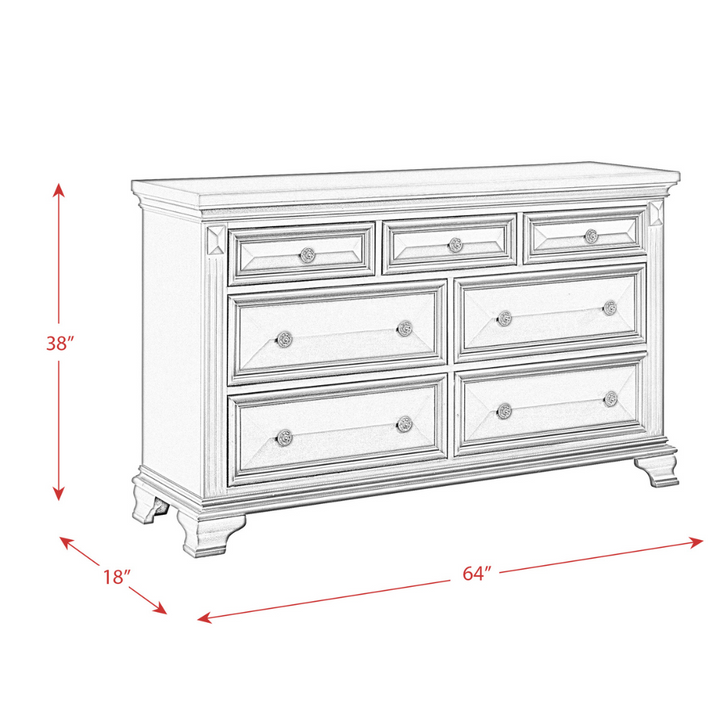 Calloway Dresser White Color
