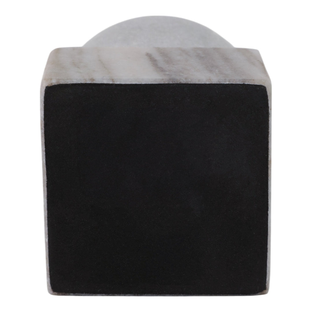 5X3" BALL ON CUBE MARBLE TAPER HOLDER, MULTI