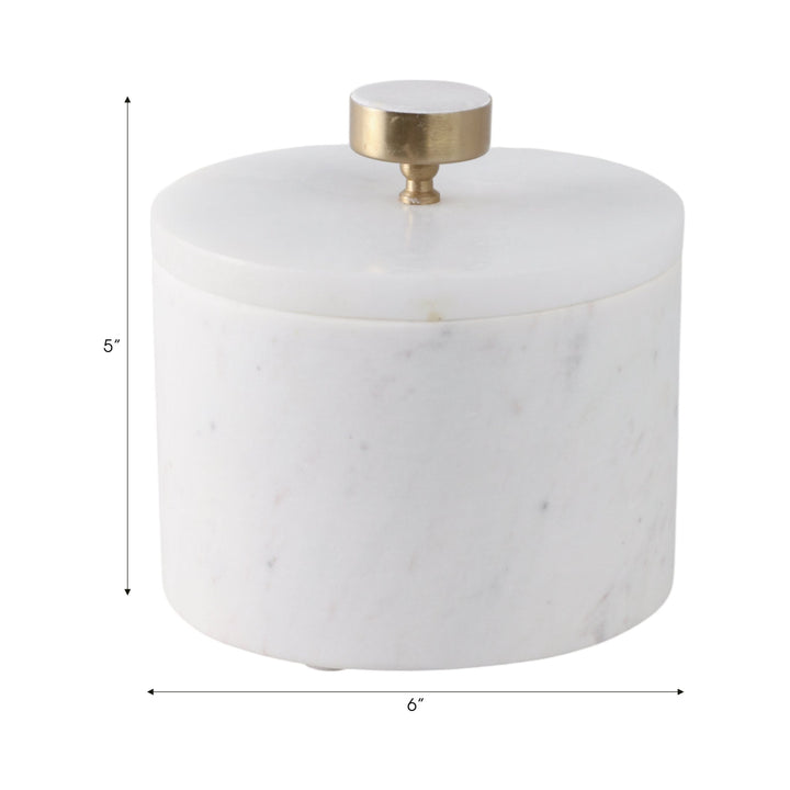 6" Vero Small Alabaster And Marble Box