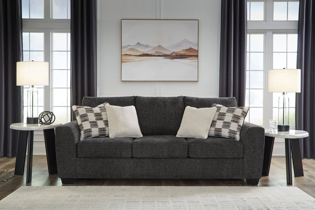 Loreo Sofa Set with 2 Free Dual Table Lamp (Black)