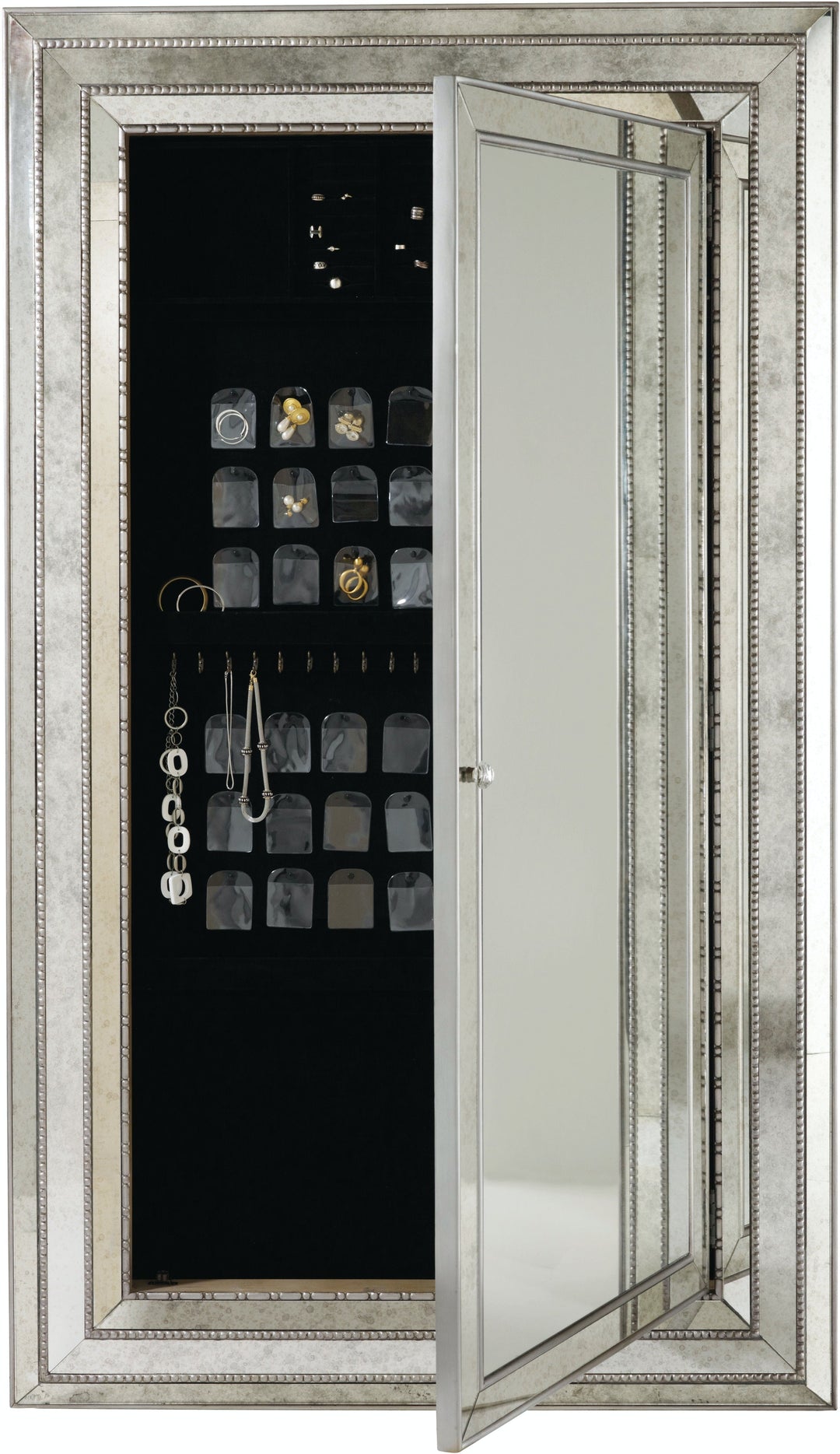 Melange Glamour Floor Mirror w/Jewelry Armoire Storage