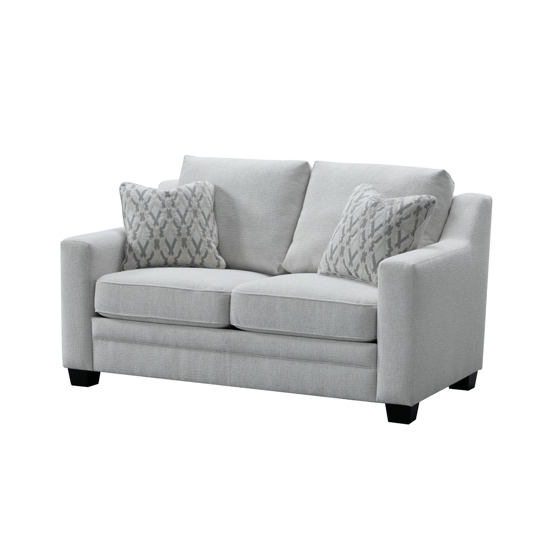 Luxe Haven Creamy Grey Loveseat W166