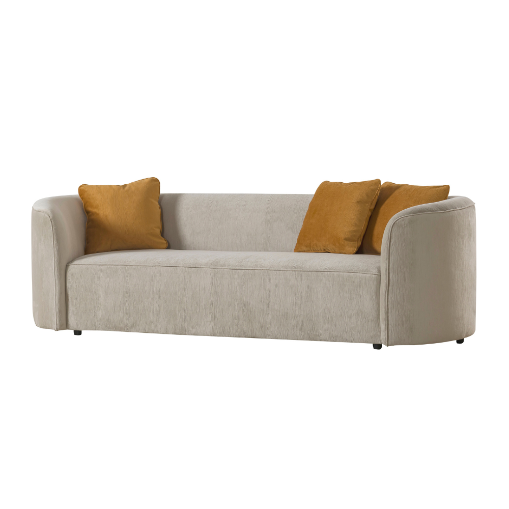 Dana Beige Mustard Sofa (232cm/287cm)