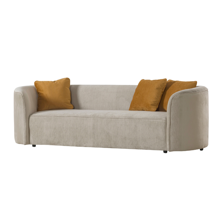Dana Beige Mustard Sofa (232cm/287cm)