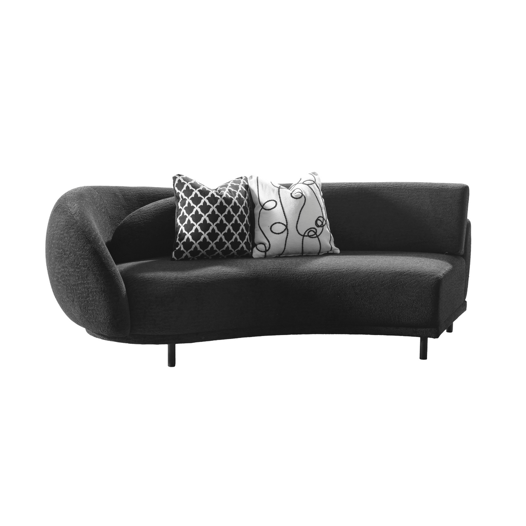 Lush Lounge Black Left Arm Facing Sofa W144