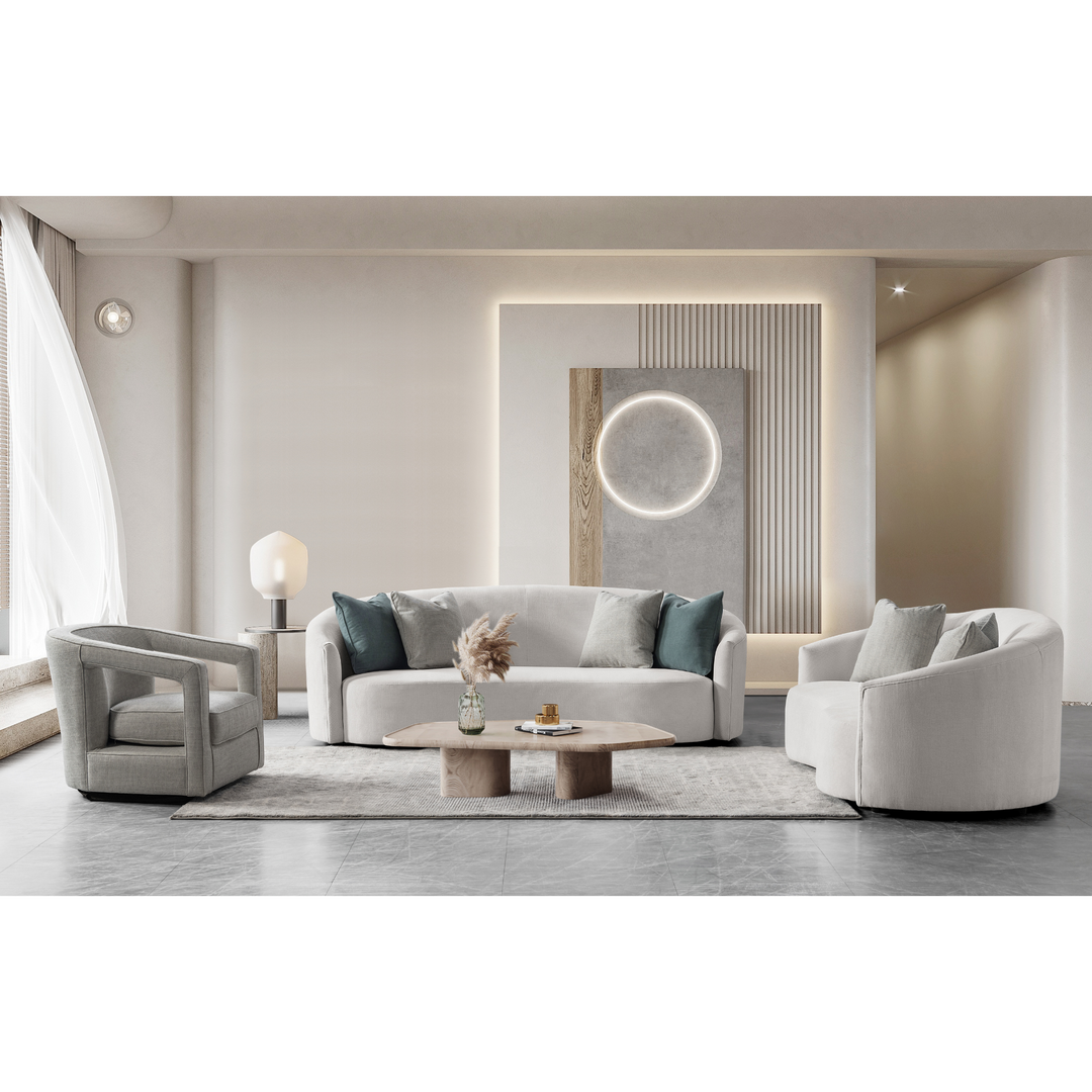 The Arc Cream Loveseat