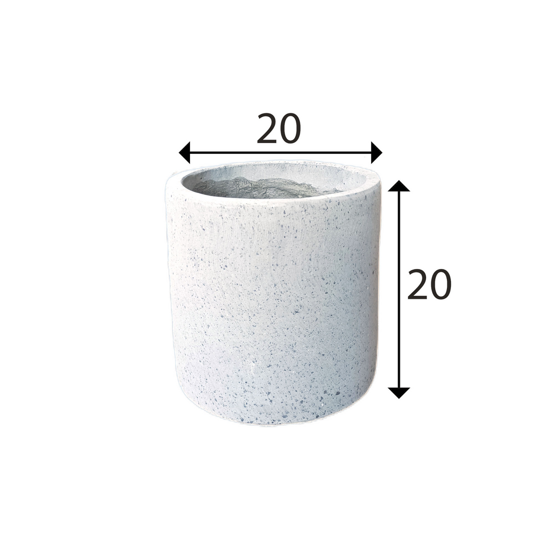 Coal Grey Terrazzo Indoor/Ourdoor Plant Pot By Roots20W*20D*20H.