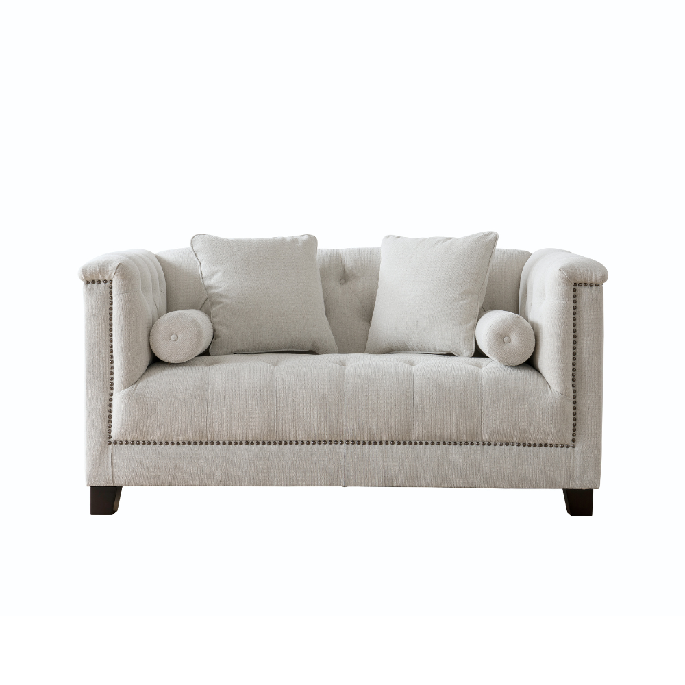 Alabid Linen off-White Loveseat (156cm)