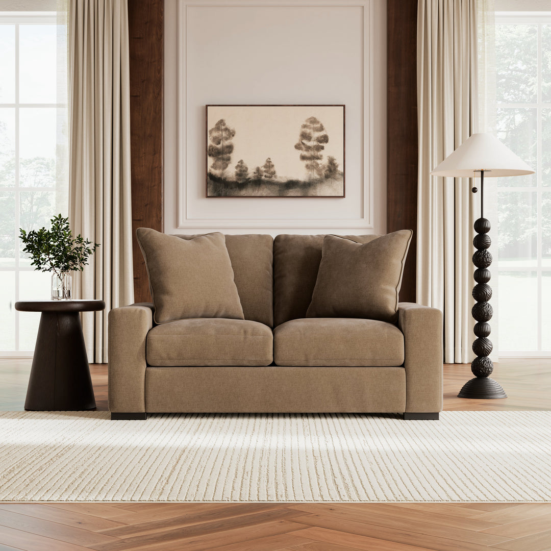 Calden Sofa Set with 2 Free Dual Table Lamp Black