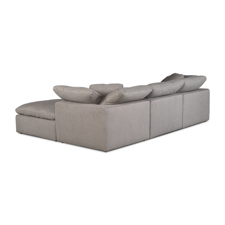 Terra Condo Lounge Modular Sectional Livesmart Fabric Light Grey