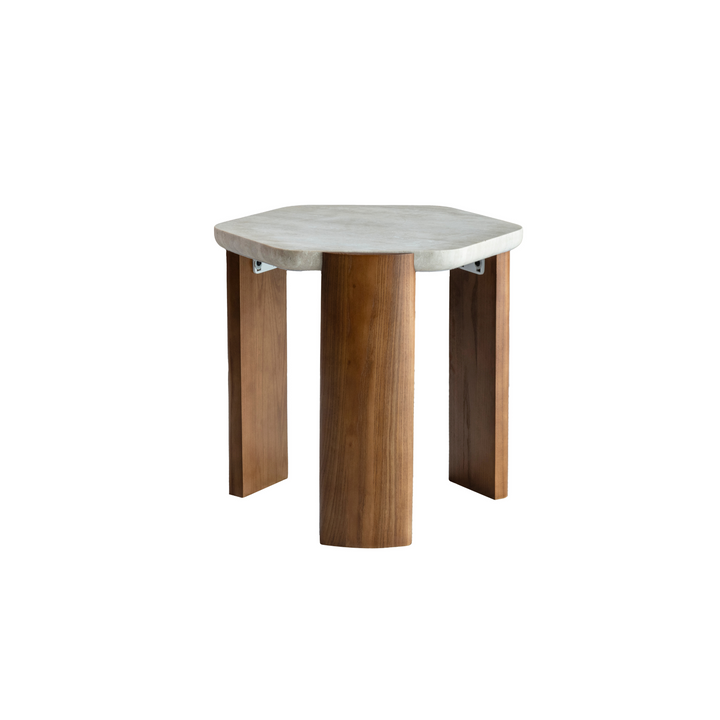 Sleek Serenity Cream /Caramel Side Table W56