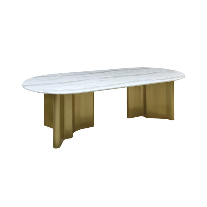 Samuel Oval Marble Dining Table- 8 seater