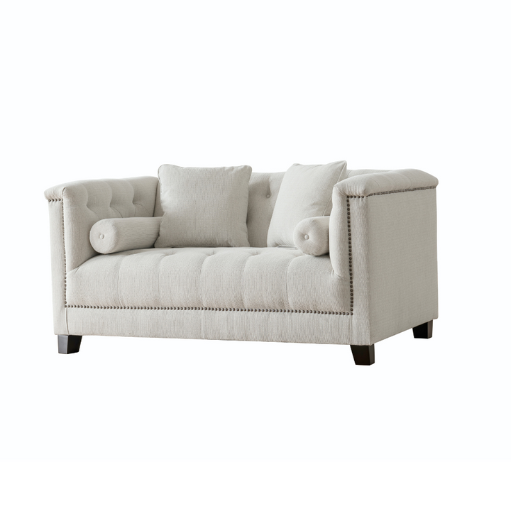 Alabid Linen off-White Loveseat (156cm)