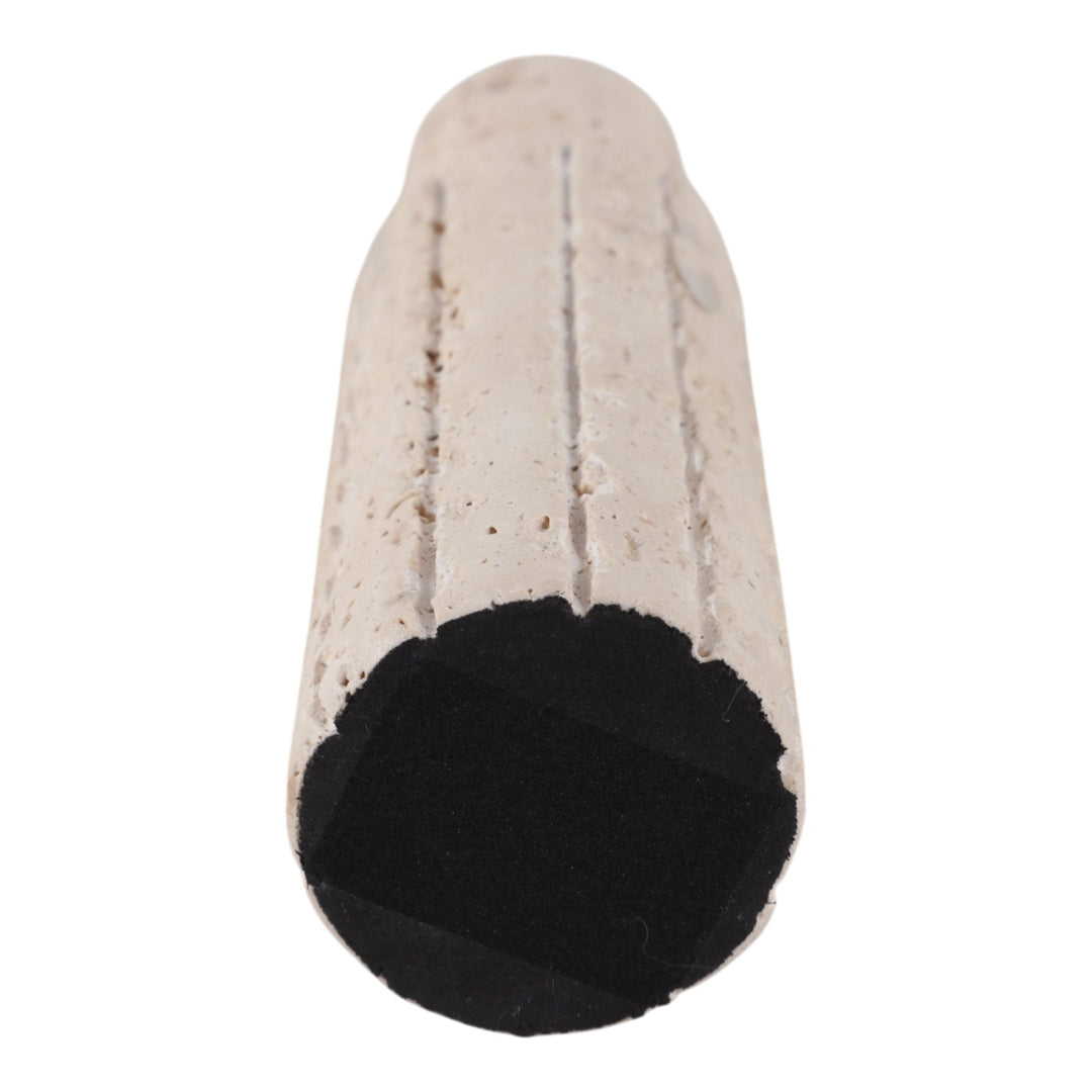 7X2" RAW EDGE TRAVERTINE TAPER HOLDER, TAN