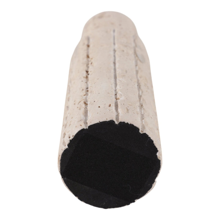 7X2" RAW EDGE TRAVERTINE TAPER HOLDER, TAN