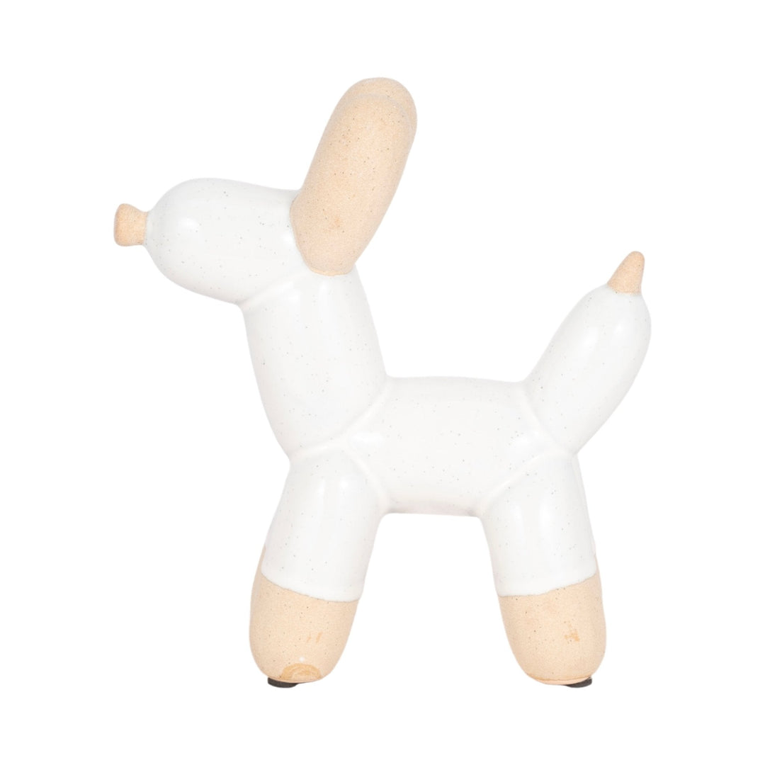8" 2-TONE BALLOON DOG, CREAM
