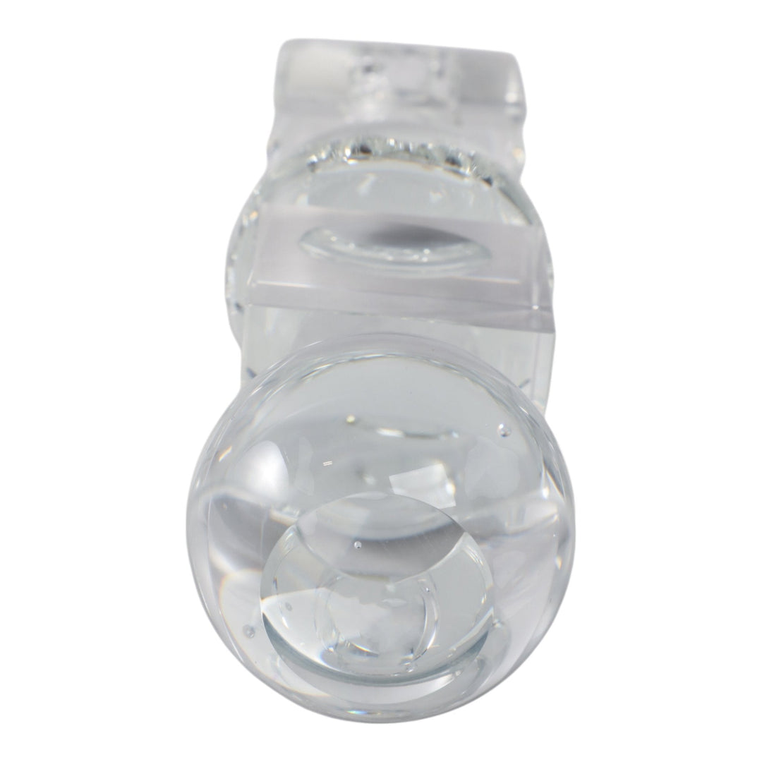 8" Crystal Orbs & Blocks Taper Candleholder, Clear