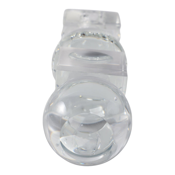 8" Crystal Orbs & Blocks Taper Candleholder, Clear