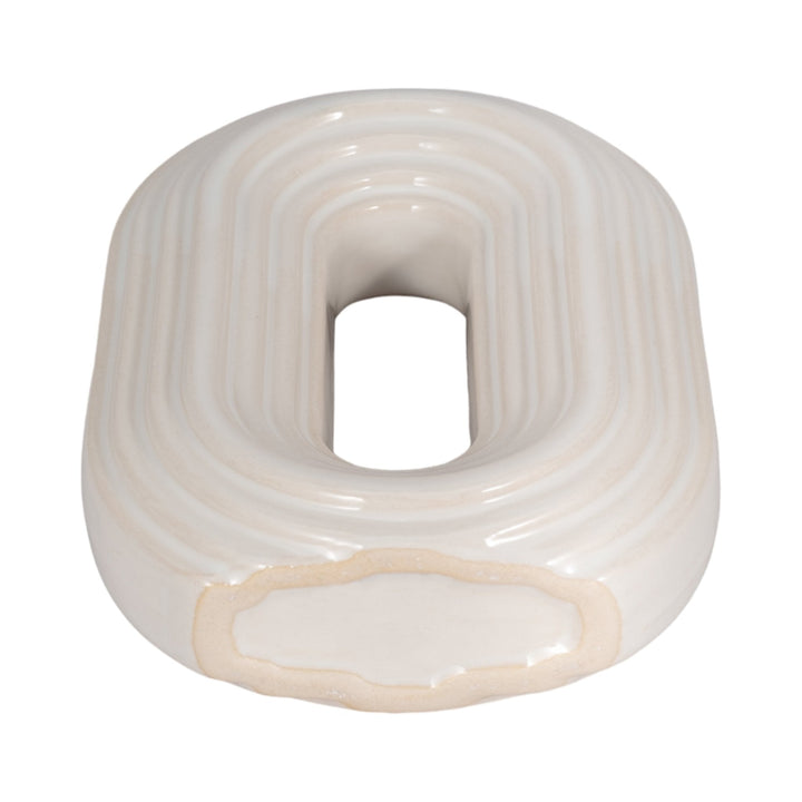 8" Oval Arch Vase, Ivory