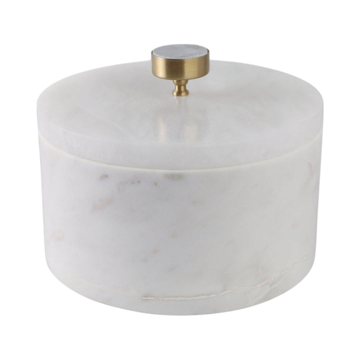 8" Vero Large Alabaster And Marble Box