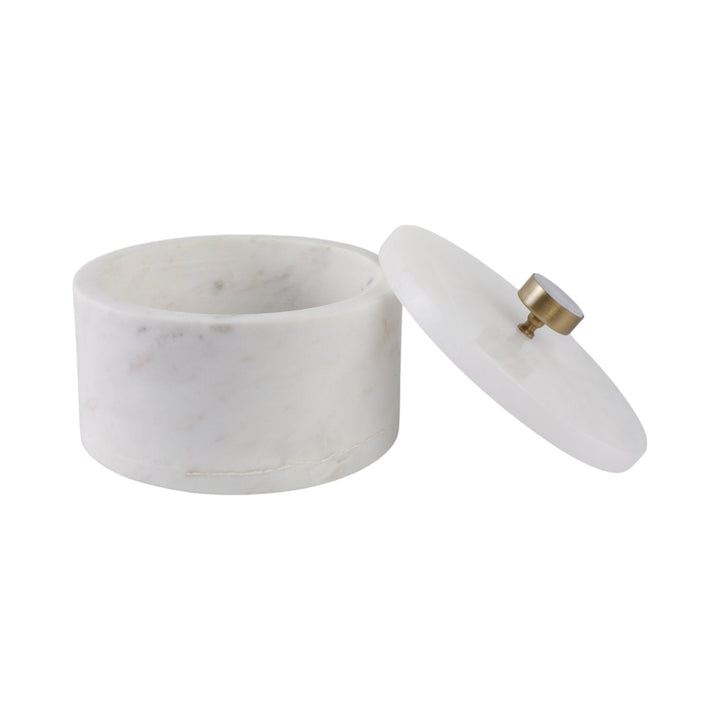 8" Vero Large Alabaster And Marble Box