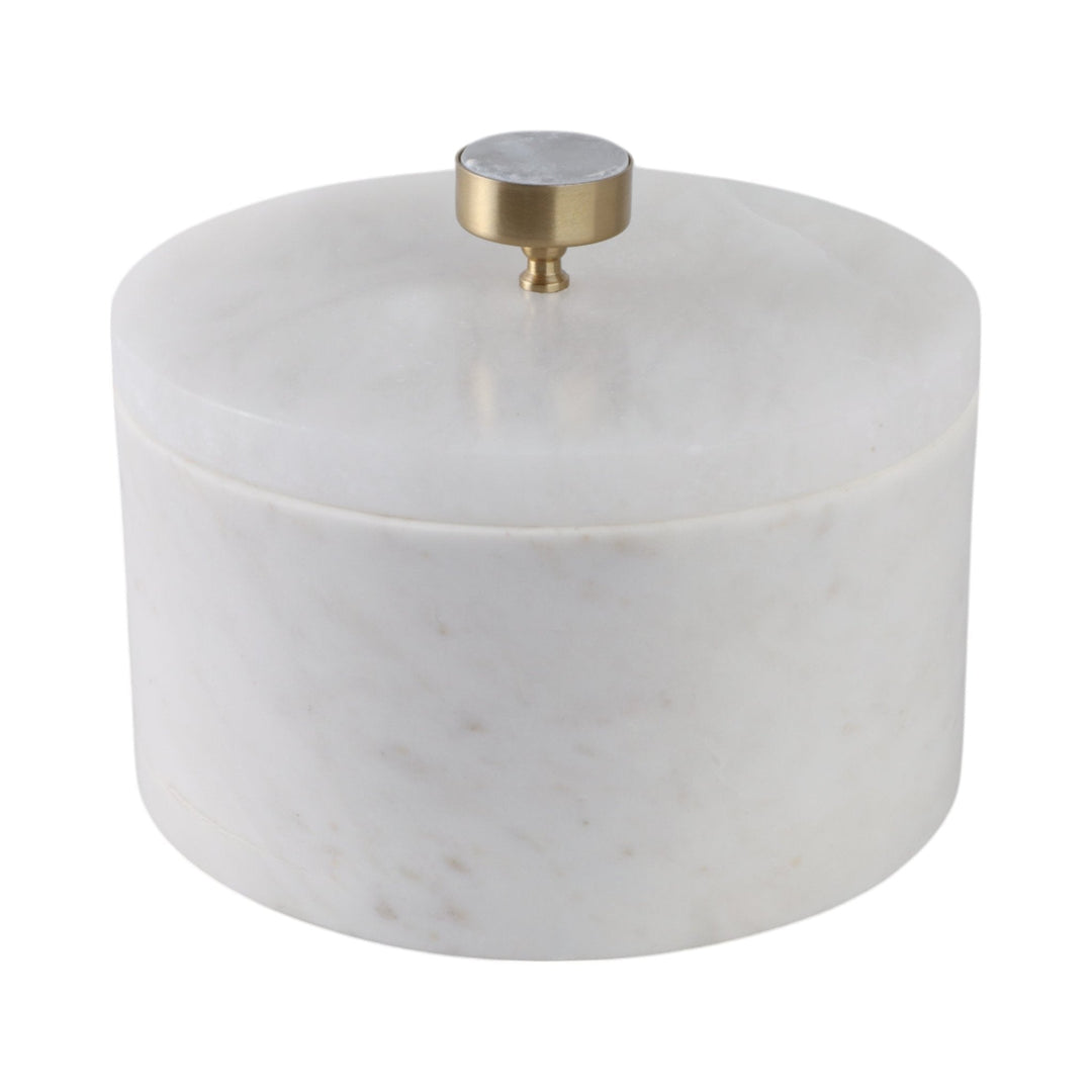 8" Vero Large Alabaster And Marble Box