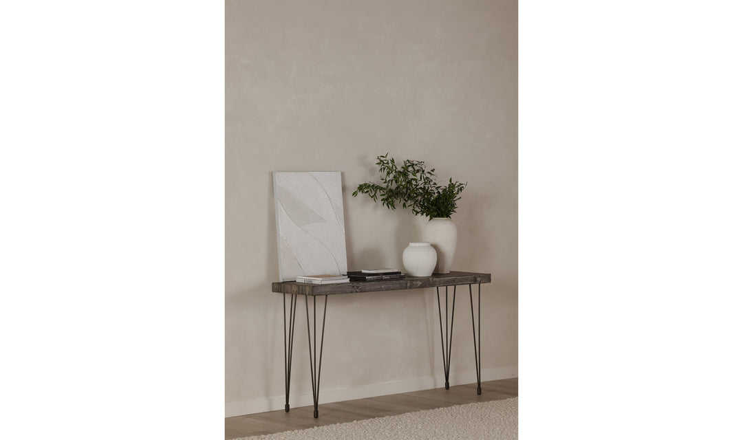 Boneta Console Table Weathered Grey