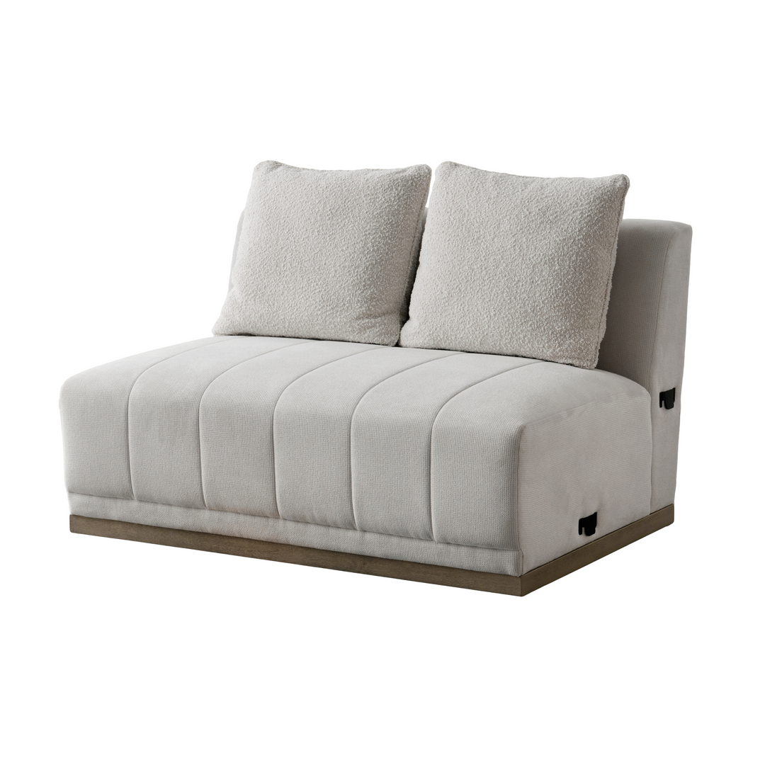 Sebastian Beige Armless Loveseat