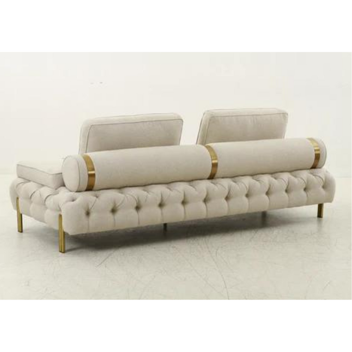 Tufting Beige 3 Seater Sofa