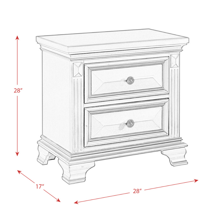 Calloway Nightstand White Color