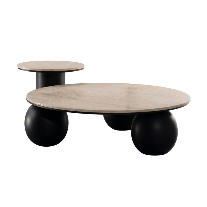 Luxe Living Beige/Black Coffee Table W121